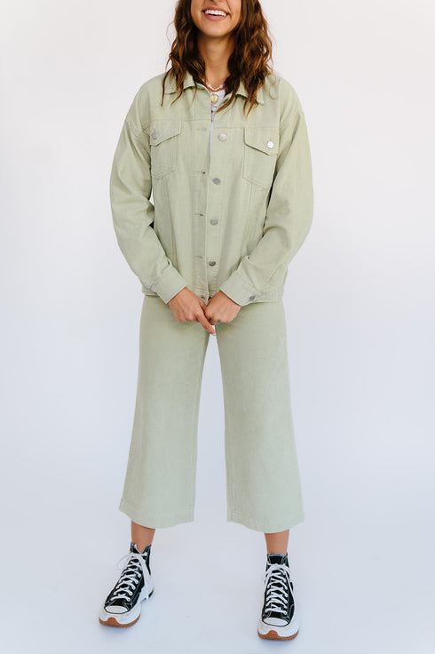 Sweet Emotion Corduroy Jacket// Sage